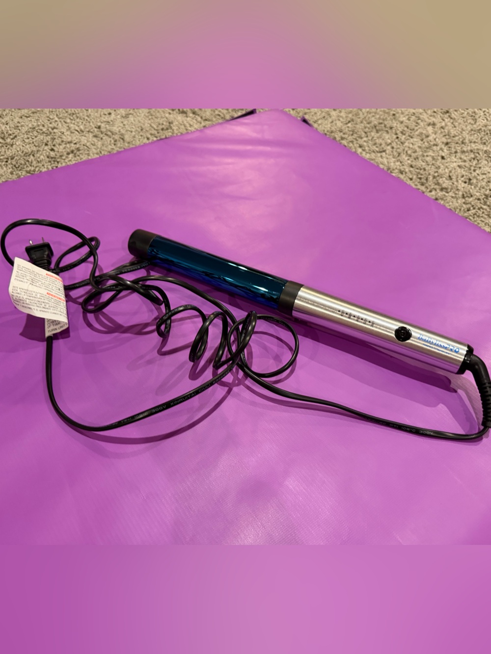 BaBylissPRO Nano Titanium Curling Wand Blue